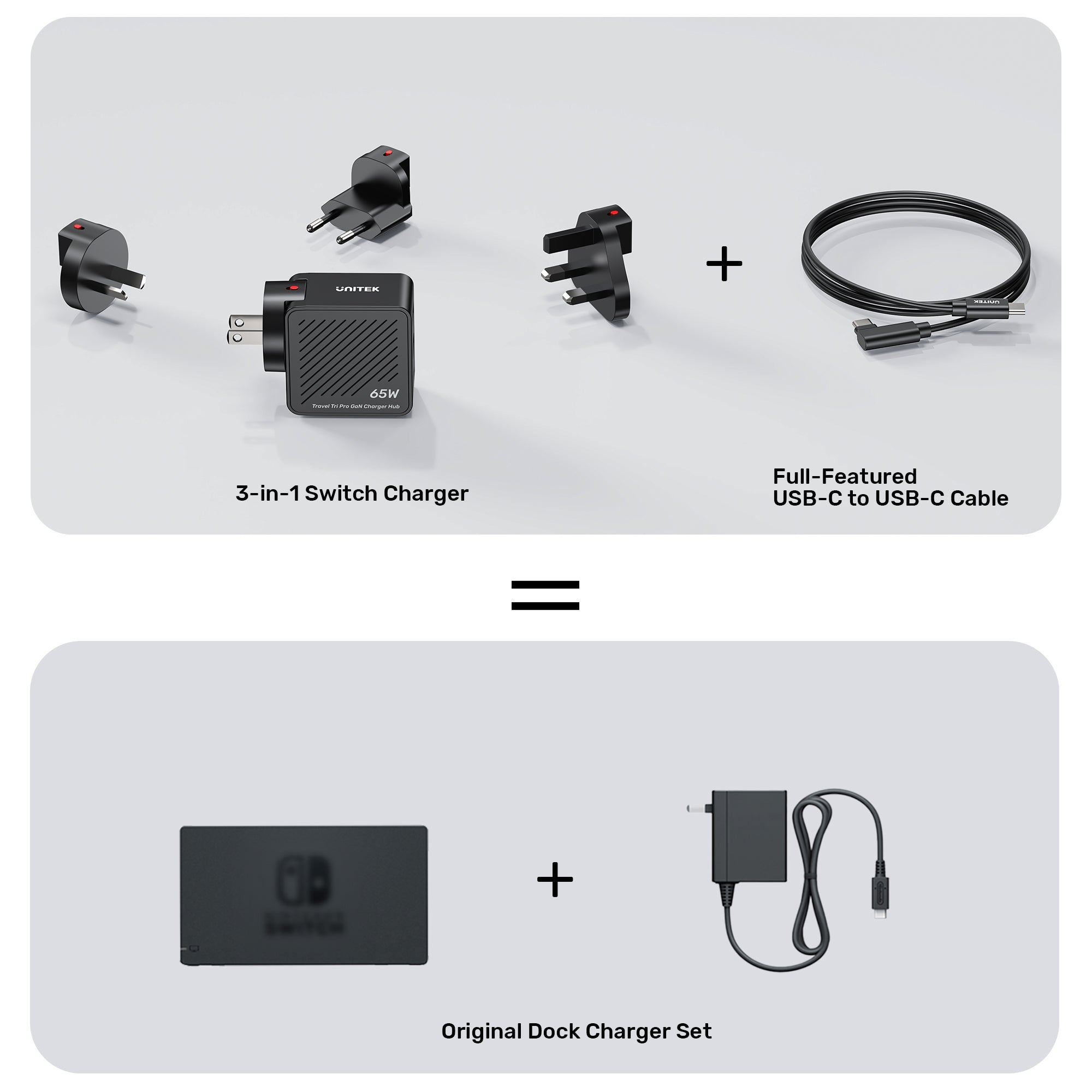 Travel Tri Pro 65W 3-in-1 GaN Charger Hub