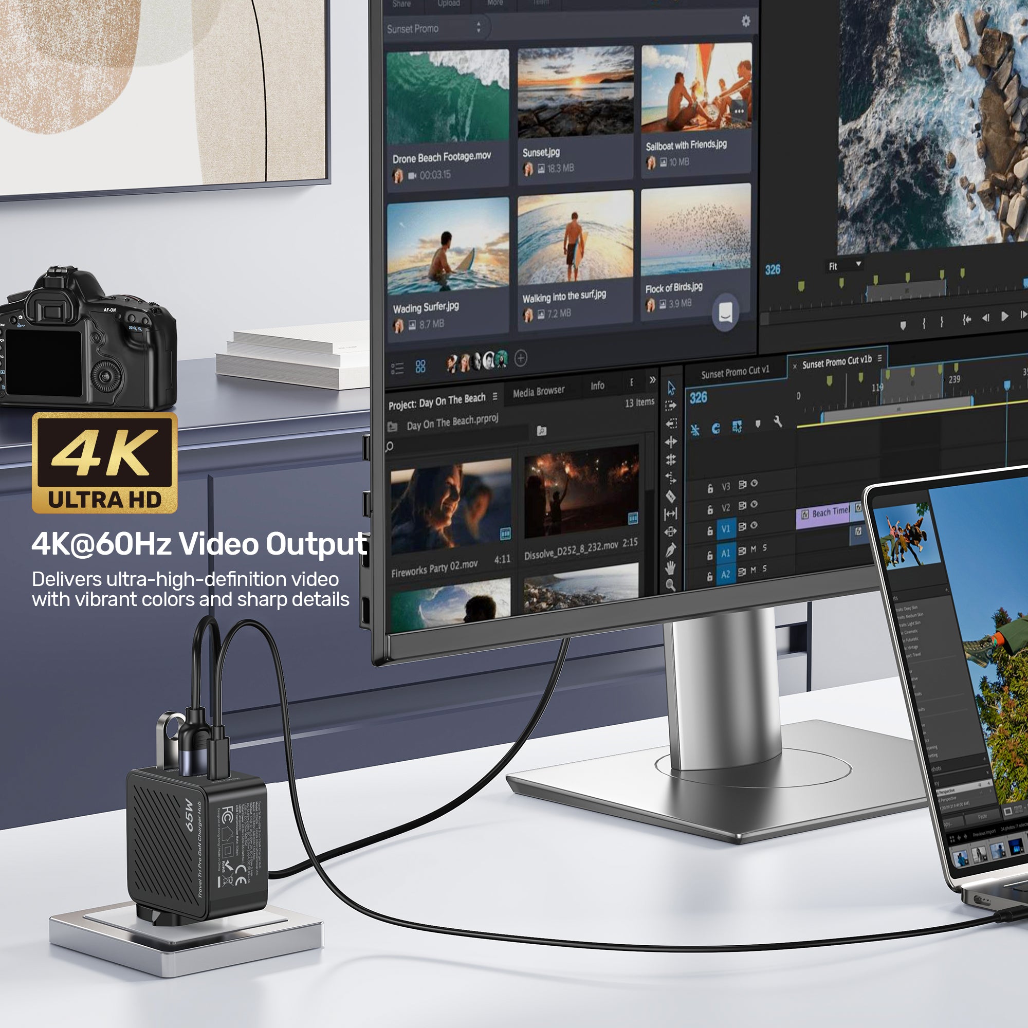 Travel Tri Pro 65W 3-in-1 GaN Charger Hub