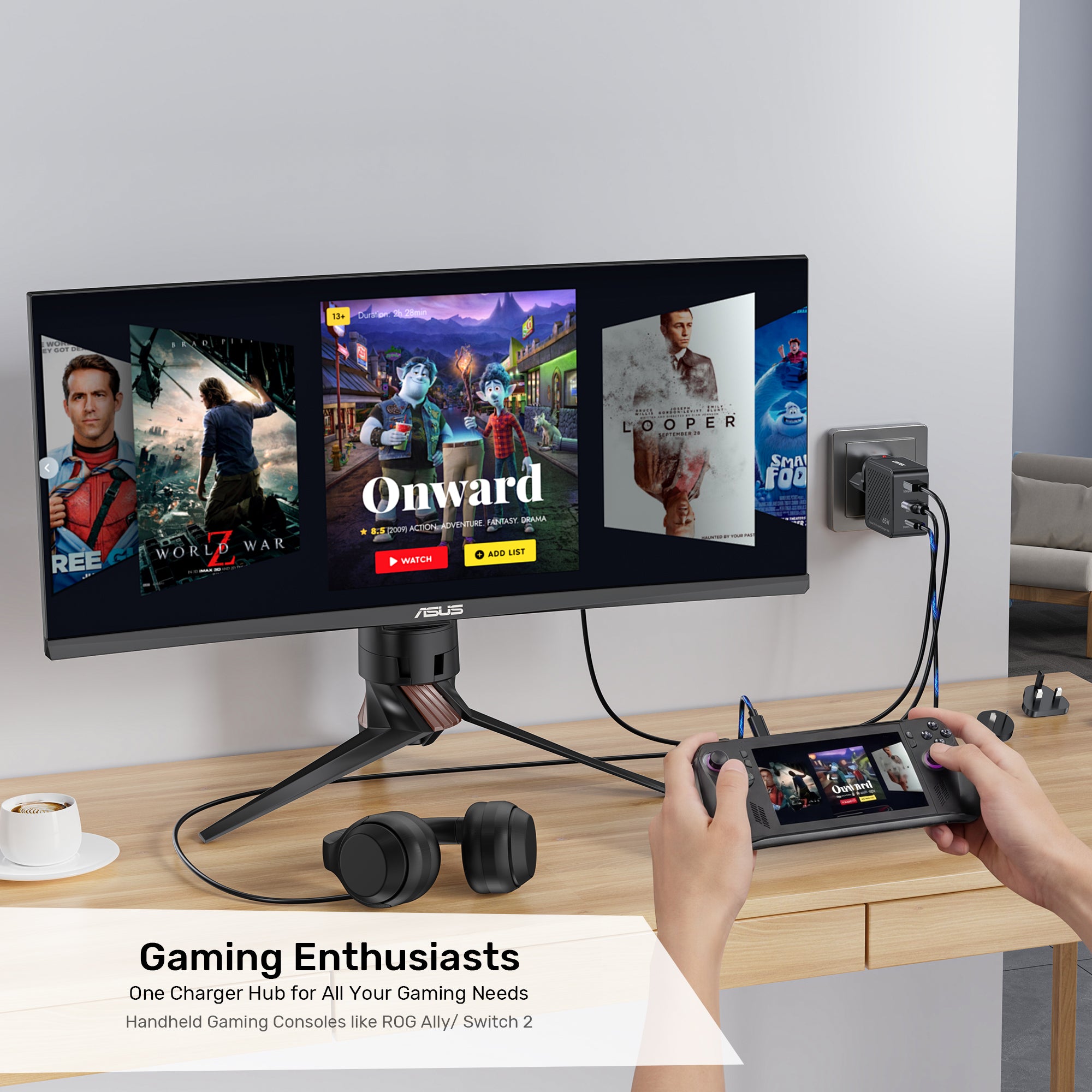 Travel Tri Pro 65W 3-in-1 GaN Charger Hub