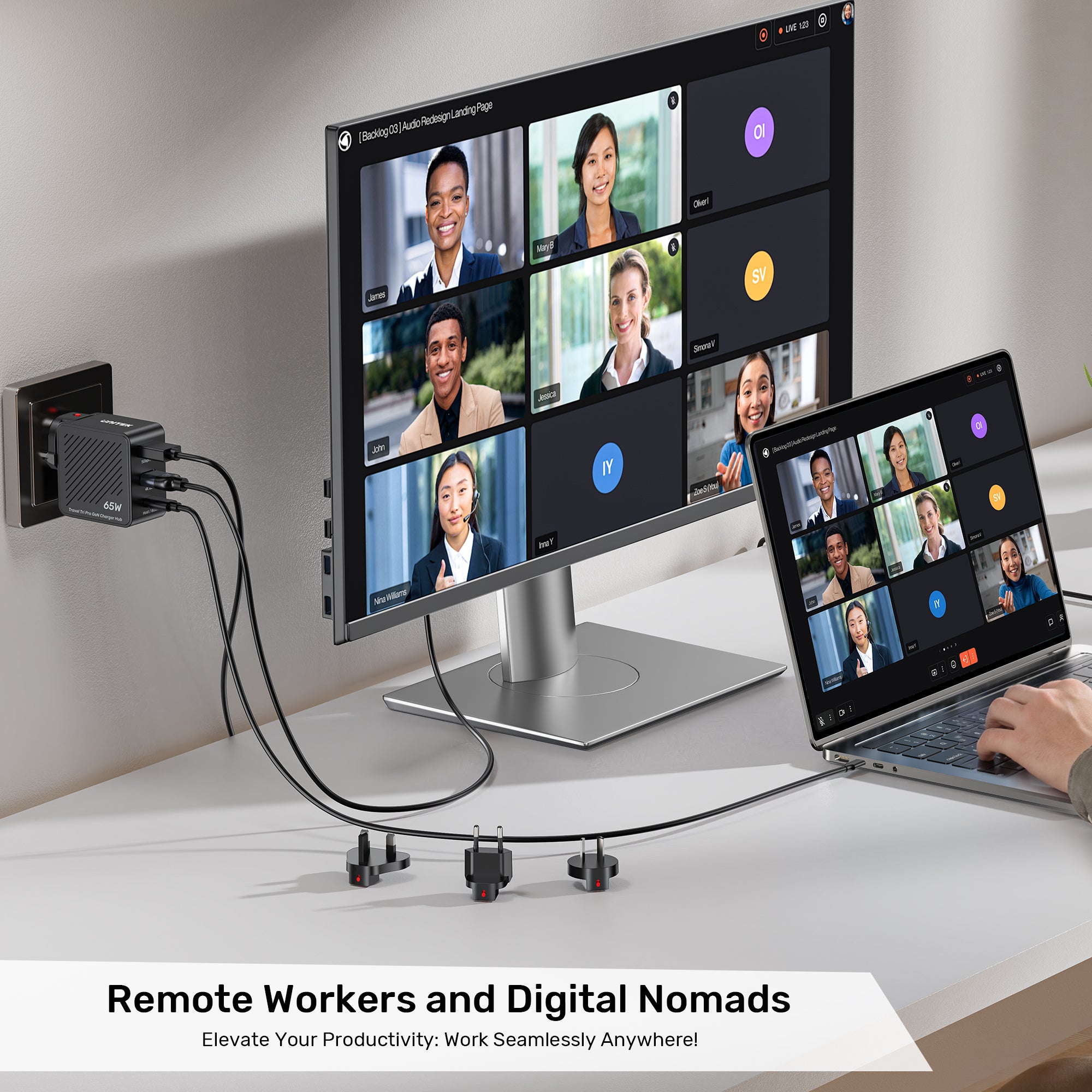 Travel Tri Pro 65W 3-in-1 GaN Charger Hub