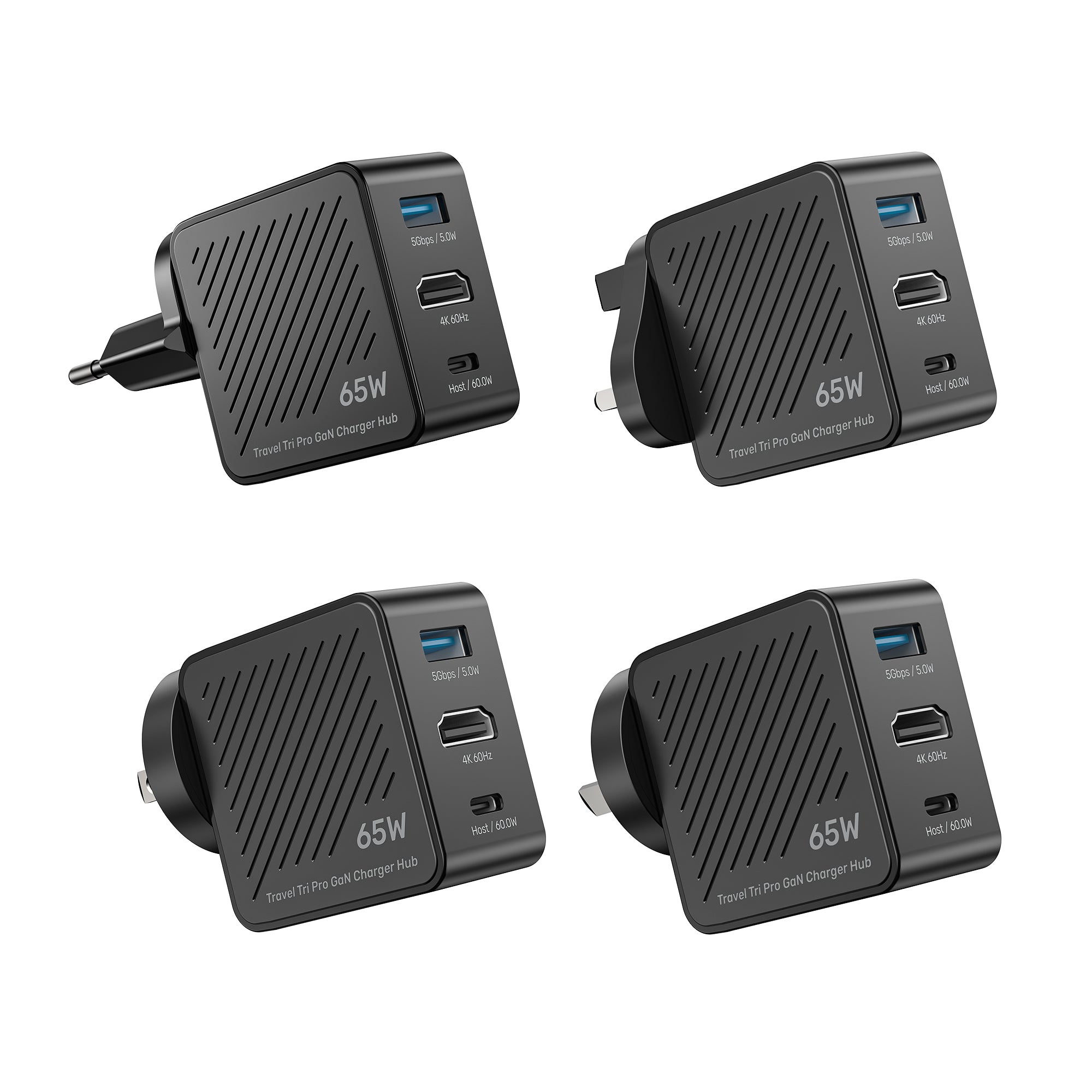 Travel Tri Pro 65W 3-in-1 GaN Charger Hub