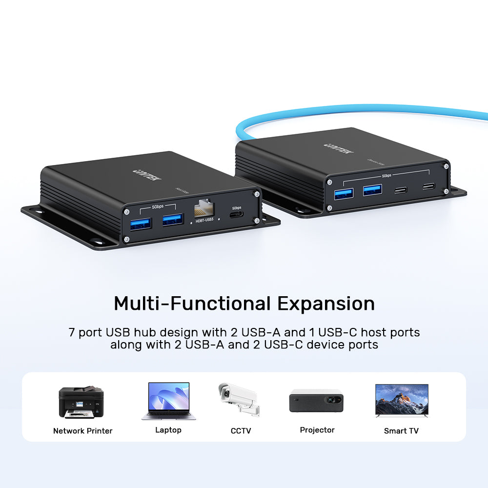 100M USB 5Gbps Extender Over Ethernet with Hub