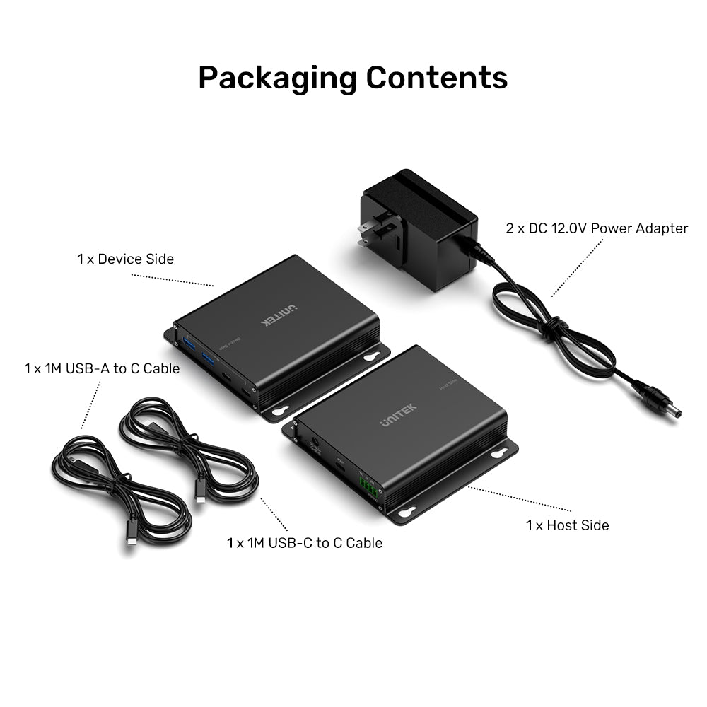 100M USB 5Gbps Extender Over Ethernet with Hub