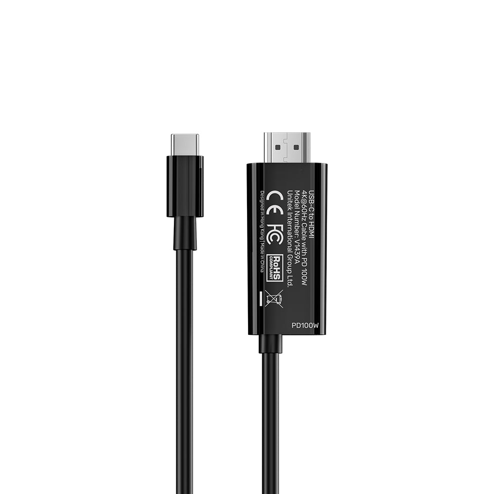USB-C to HDMI 4K@60Hz Cable with PD 100W