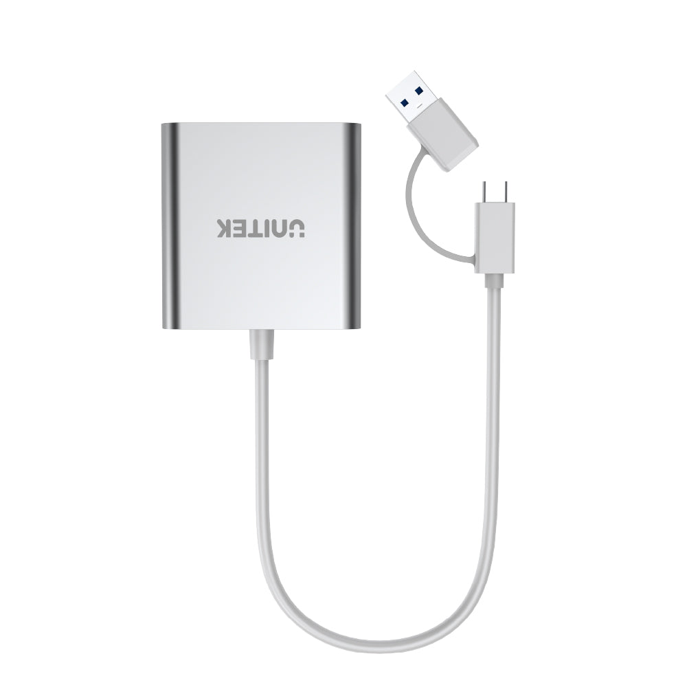 3 Ports USB3.0 Card Reader With USB-C Adapter