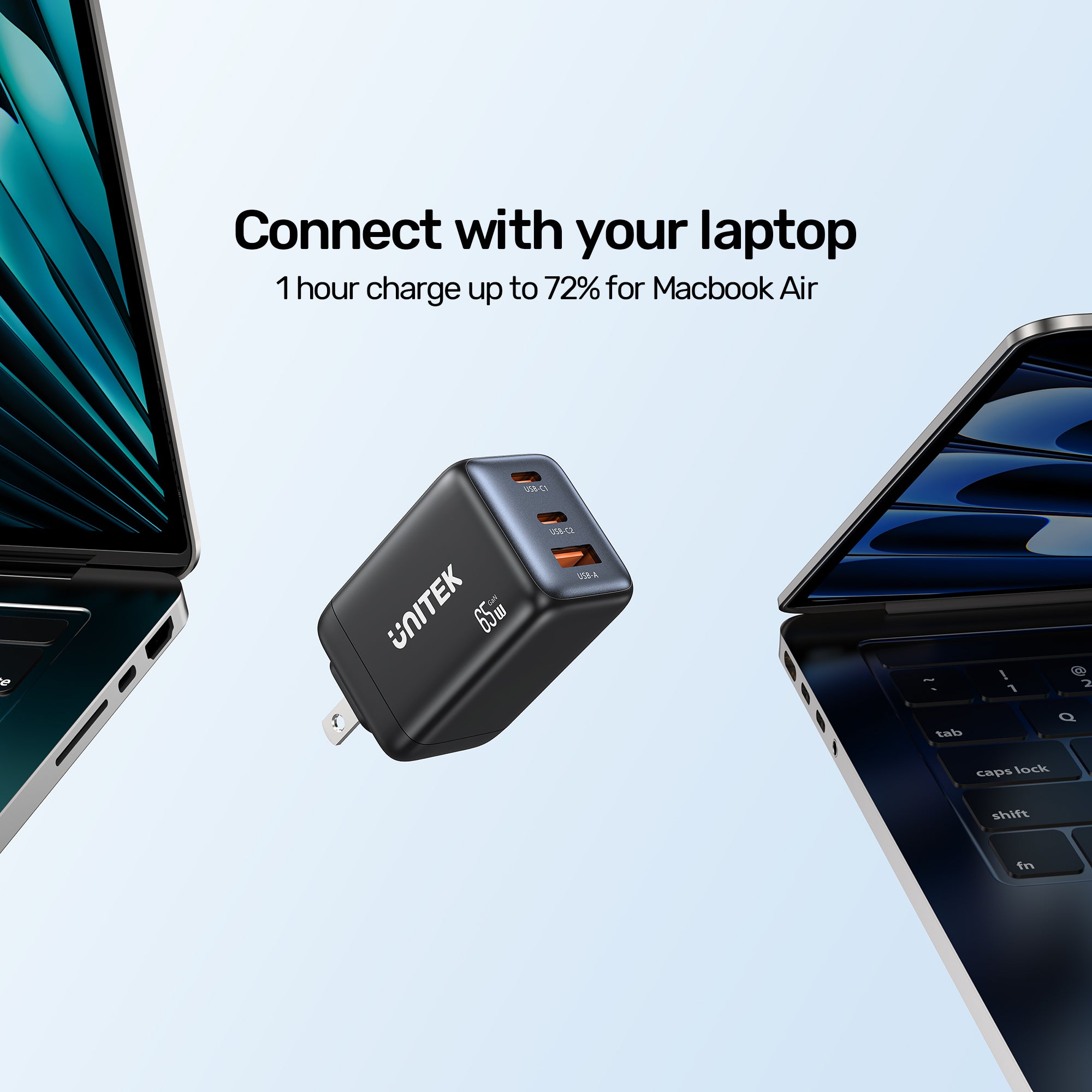 Zeno 65W 3-Port GaN Wall Charger