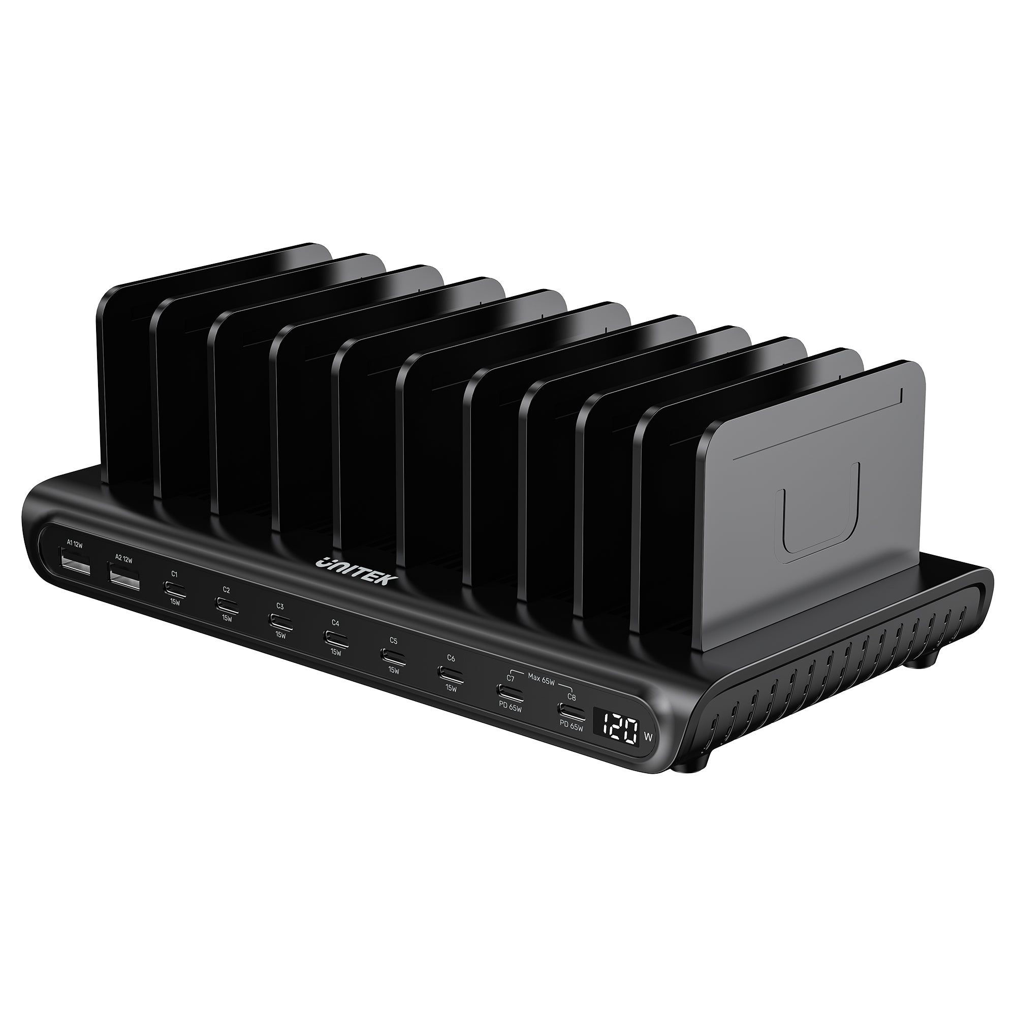 uCharge 120W 10-Port USB Smart Charging Station
