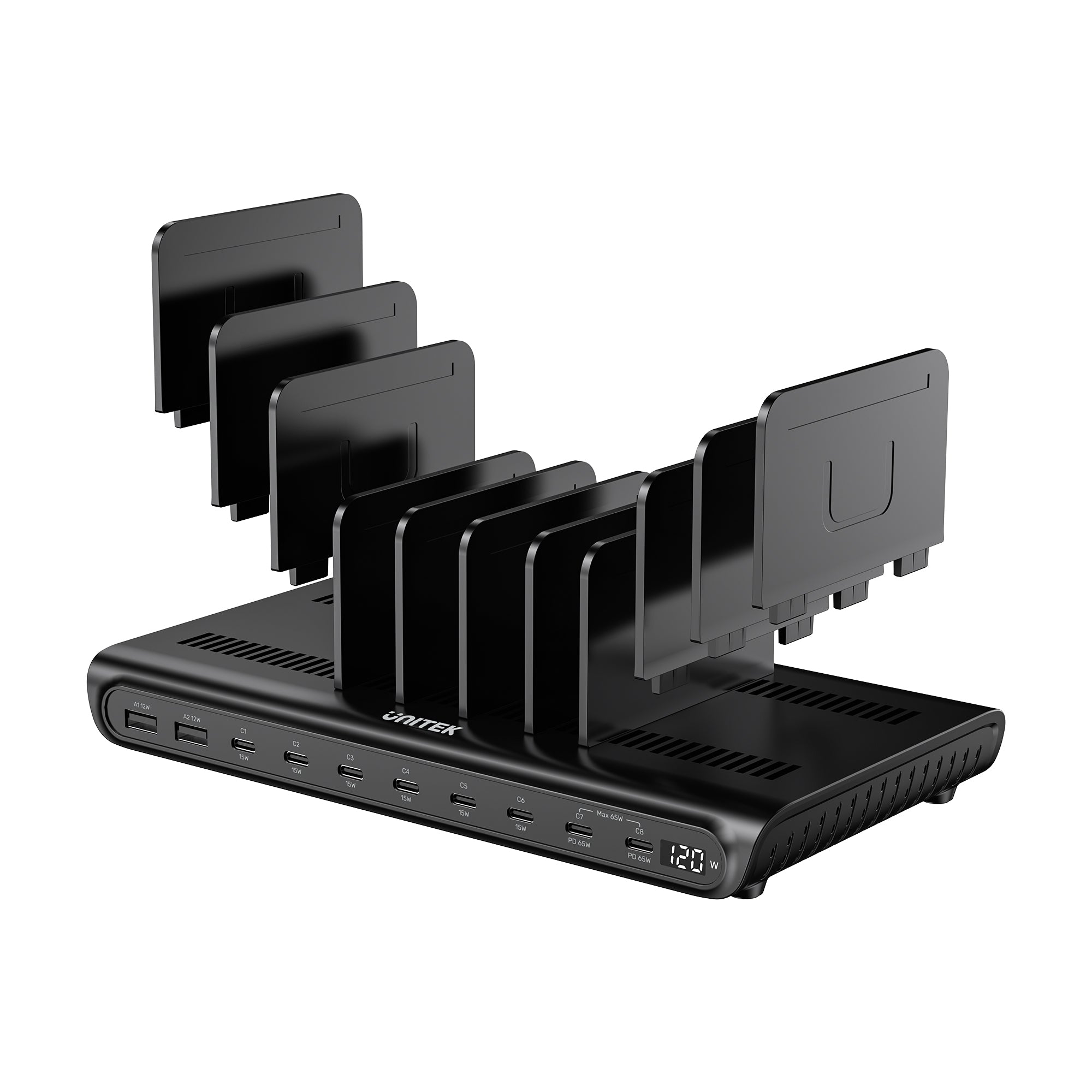 uCharge 120W 10-Port USB Smart Charging Station