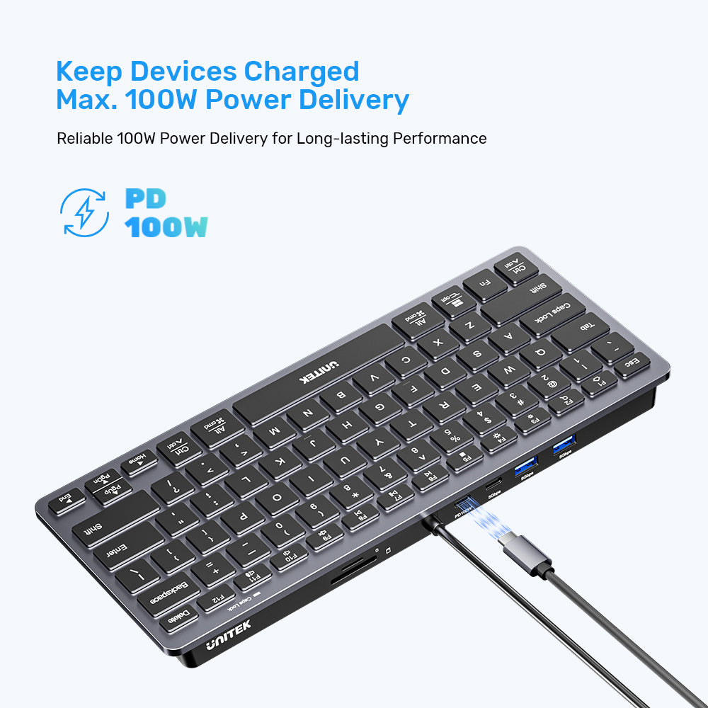 7-in-1 USB-C Multi-function Keyboard Hub