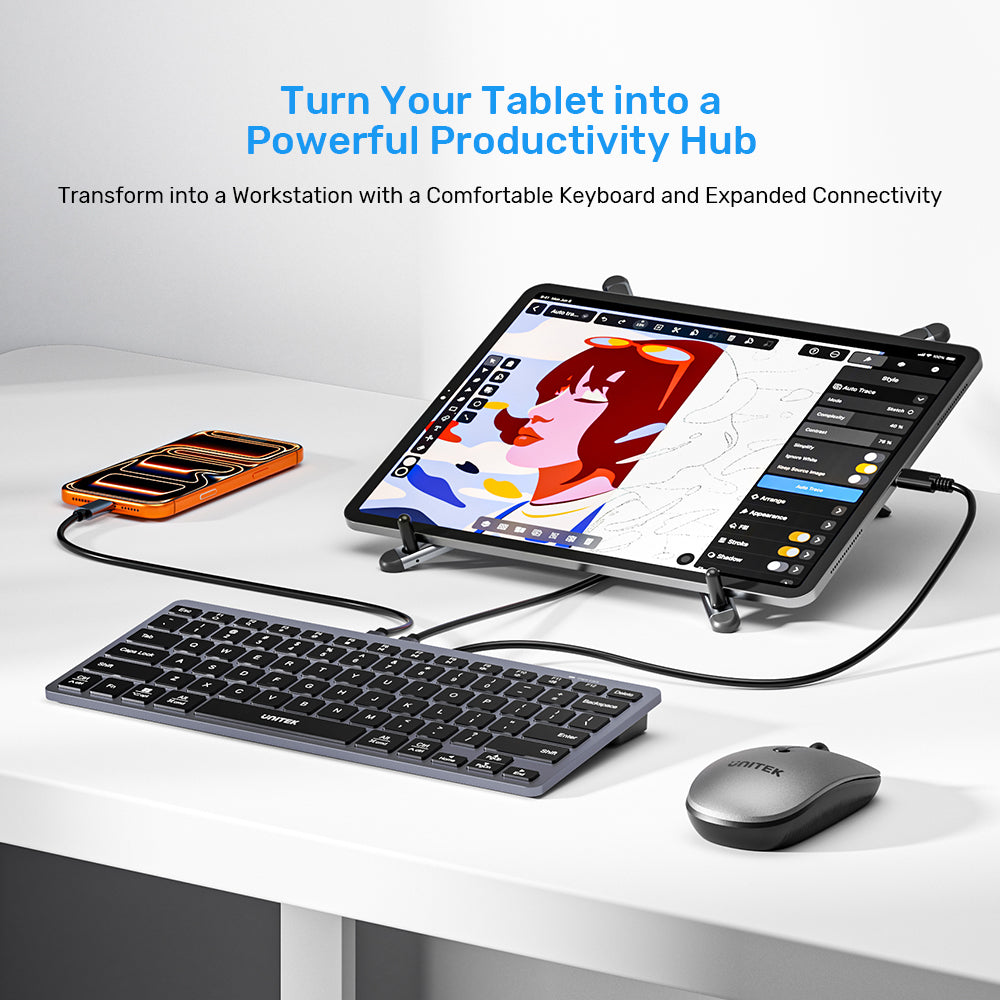 7-in-1 USB-C Multi-function Keyboard Hub