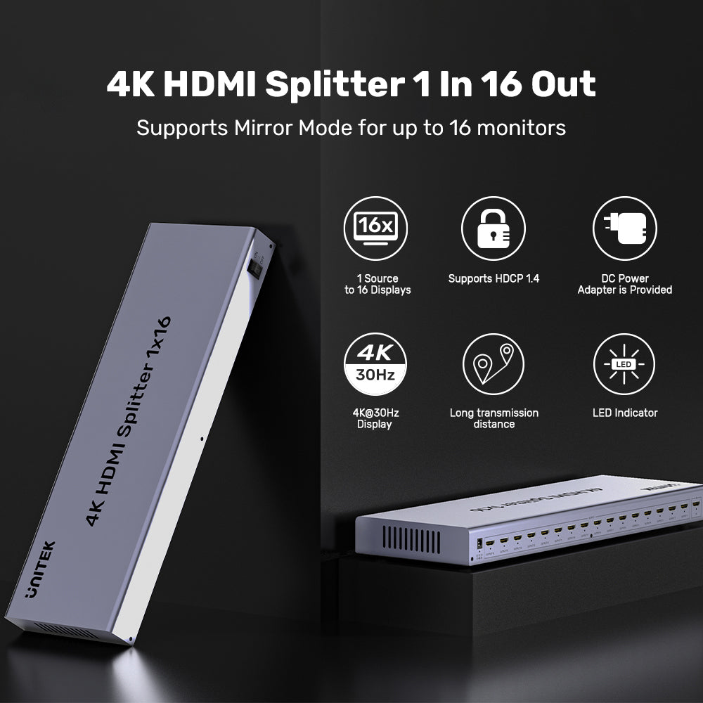 4K HDMI Splitter 1 in 16 Out