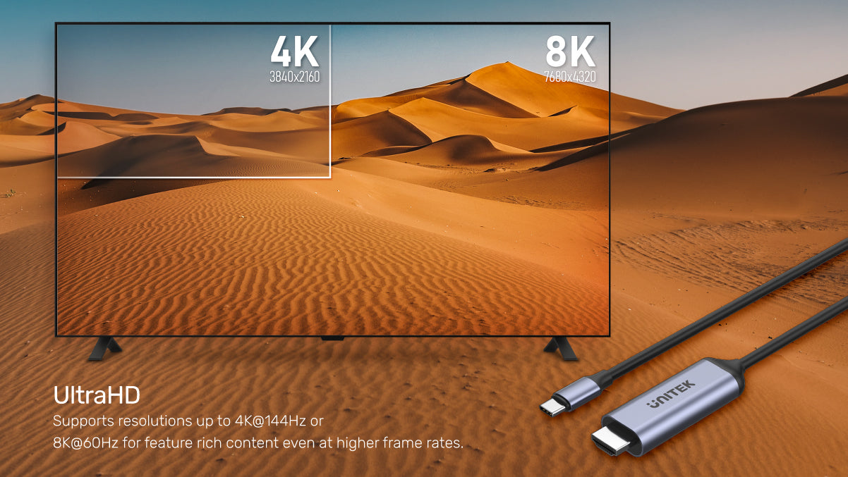 USB-C - HDMI 8K ケーブル 1.8M