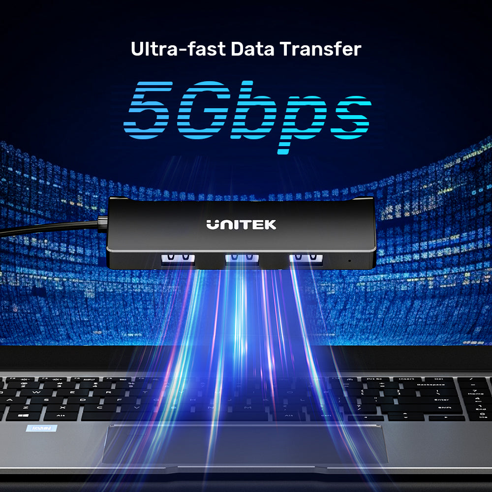 4 ポート給電 USB 3.0 ハブ