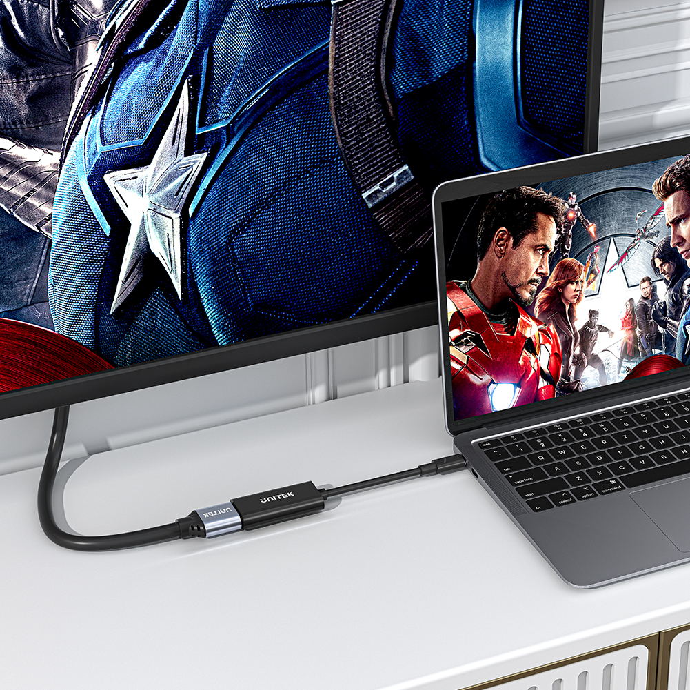 4K 60Hz USB-C to HDMI 2.0 Adapter in Black