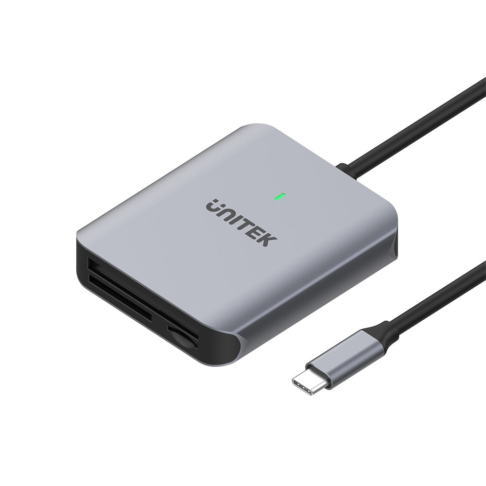Aluminum 3 in 1 USB C to CFast/Micro SD/SD 4.0 Card Reader
