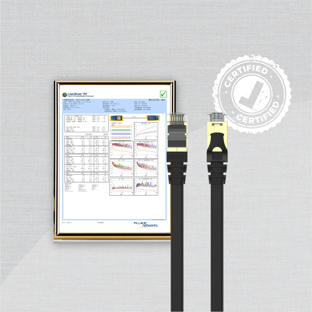 Cat 7 SSTP RJ45 Flat Ethernet Cable over 10M