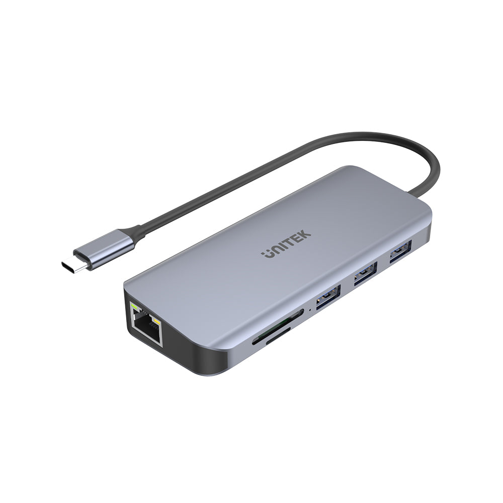 uHUB N9+ 9-in-1 USB-C Ethernet Hub with Dual Monitor, 100W Power Delivery  and Dual Card Reader