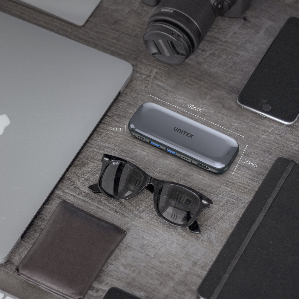 uHUB H6 Storage 6-in-1 USB-C M.2 SSD Storage Hub with 10Gbps Data, HDMI and PD 100W