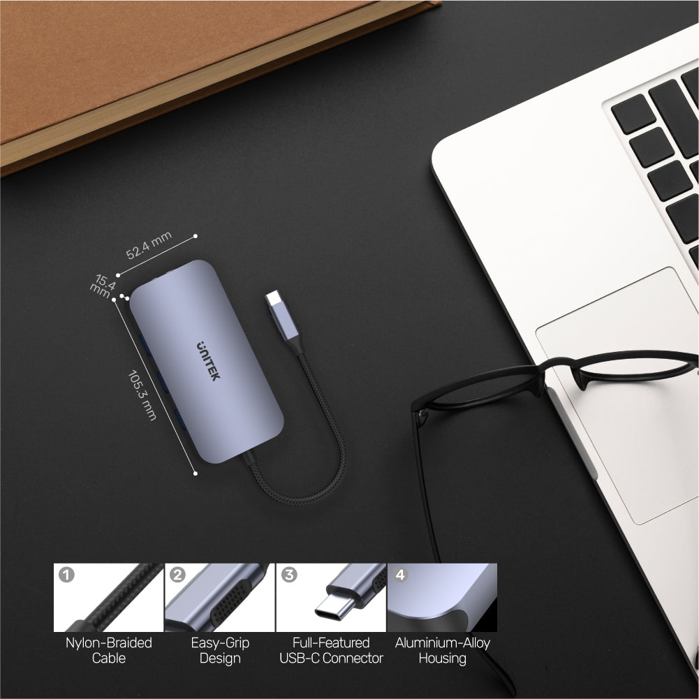 uHUB N9+ 9-in-1 USB-C 이더넷 허브(HDMI, 100W Power Delivery 및 듀얼 카드 리더기 포함)
