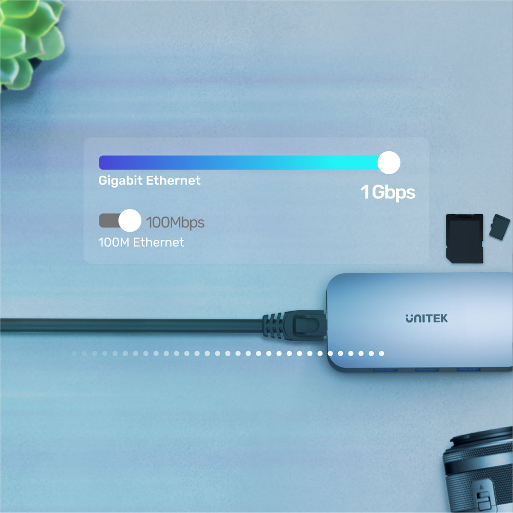 uHUB N9+ 9-in-1 USB-C 이더넷 허브(HDMI, 100W Power Delivery 및 듀얼 카드 리더기 포함)