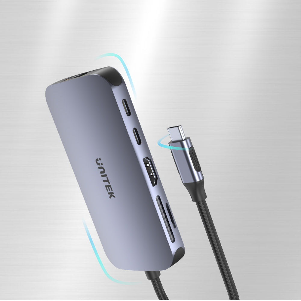 uHUB N9+ 9-in-1 USB-C 이더넷 허브(HDMI, 100W Power Delivery 및 듀얼 카드 리더기 포함)