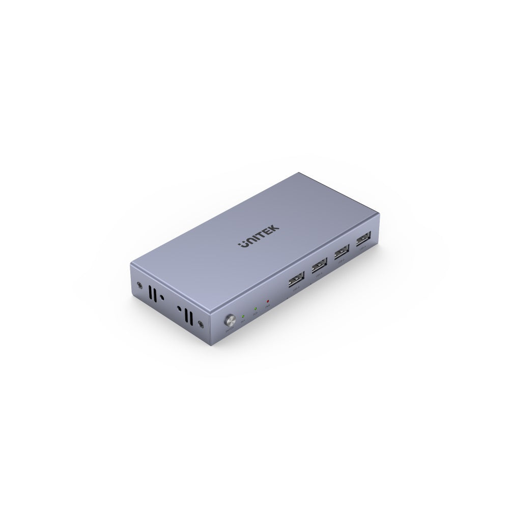Unitek V307A HDMI 4K 60Hz KVM Switch 2 in 1 Out with 4-Port Usb2.0 Hub Space Grey