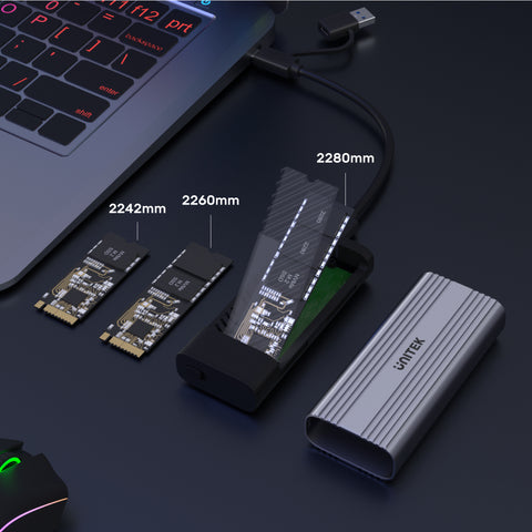 SolidForce Reefer Either USB-C to M.2 SSD (NVMe/SATA) Enclosure
