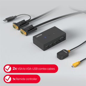 VGA KVM Switch 2 In 1 Out