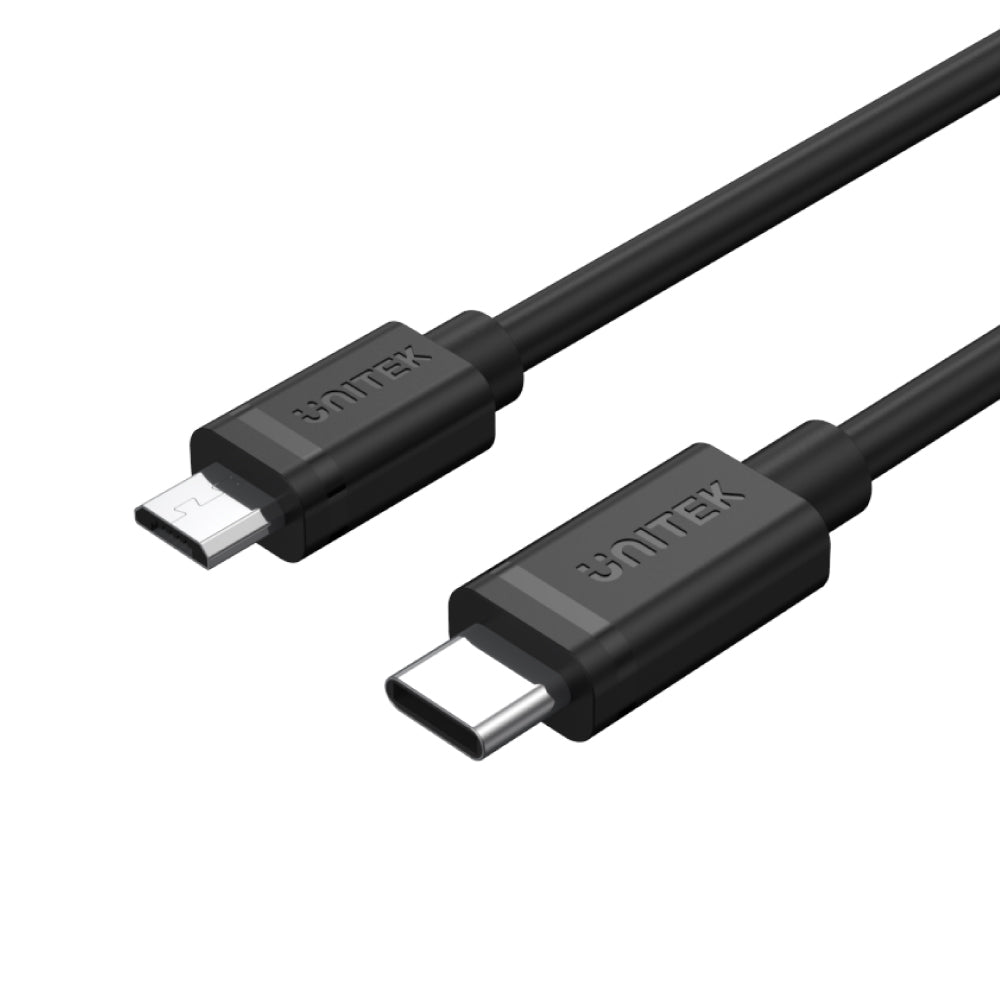 データ付き USB-C Micro USB 充電ケーブル (USB 2.0)