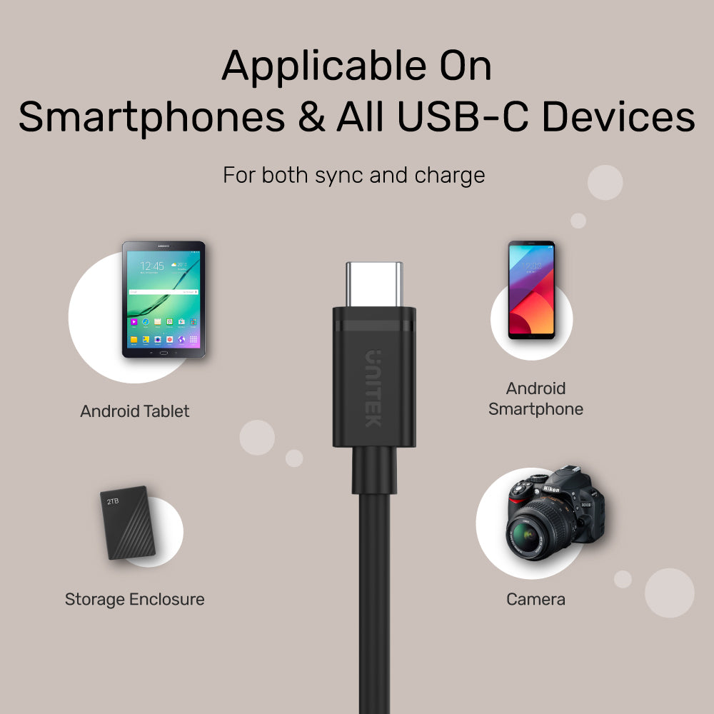 USB-C PD60W Charging Cable with 5Gbps (USB 3.0)