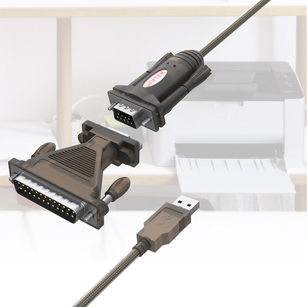 USB to Serial Cable Adapter With DB9F to DB25M Adapter