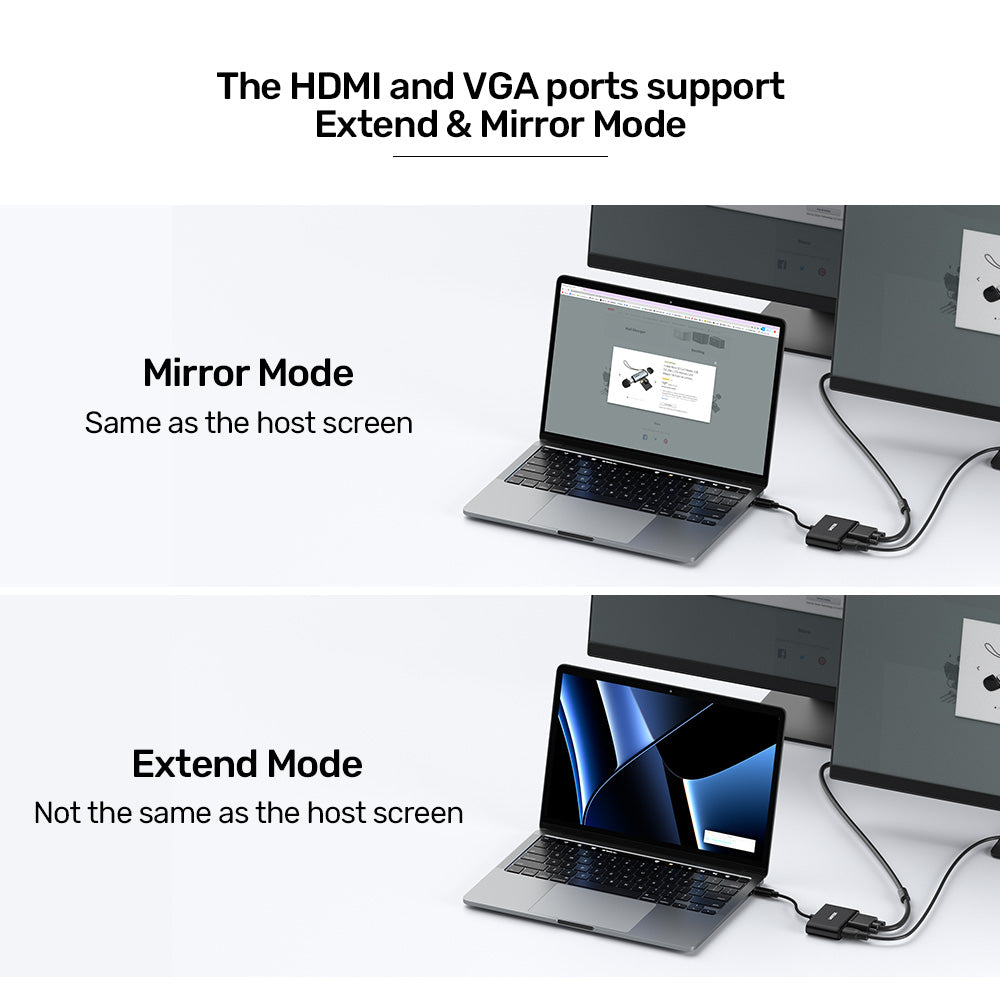 USB-C-HDMI 및 VGA 어댑터