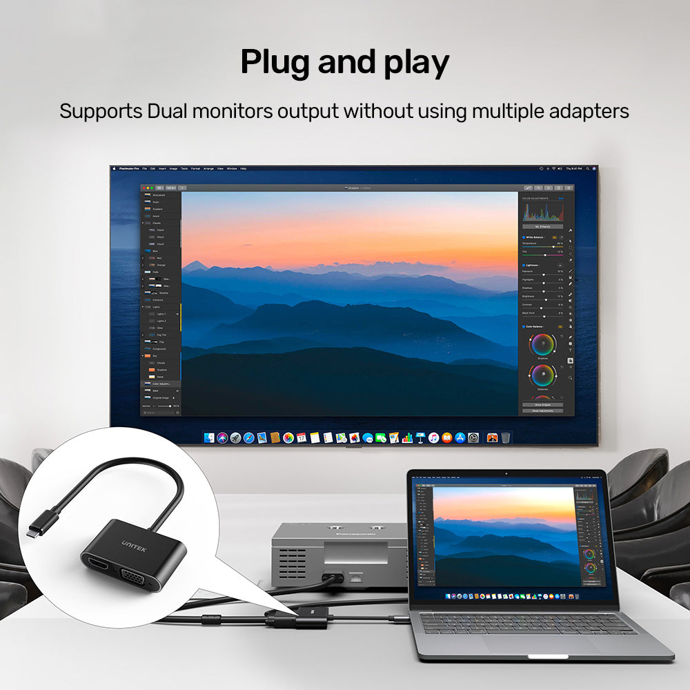 USB-C-HDMI 및 VGA 어댑터