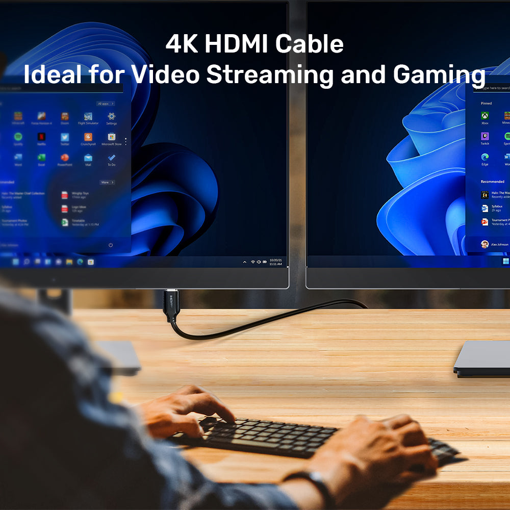 Câble HDMI 2.0 mâle à Ultra HD 4K 1m - Cablematic, cabe hdmi 4k 
