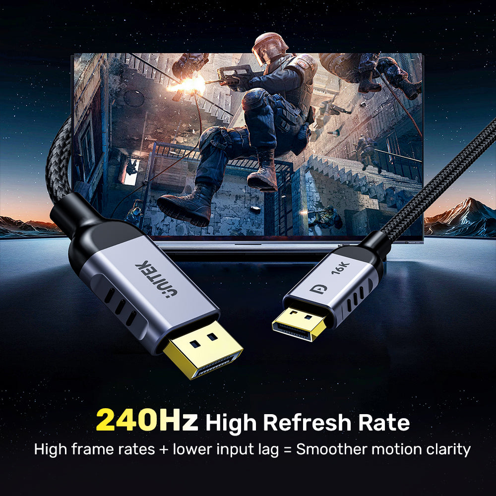 Cáp DisplayPort 2.1 chơi game 8K@120Hz