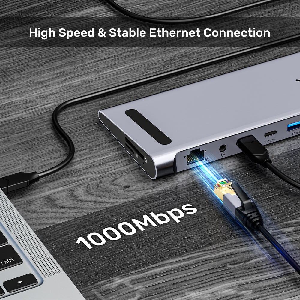 uHUB15+ USB-C Triple 4K KVM Docking Station