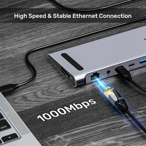uHUB15+ USB-C Triple 4K KVM Docking Station