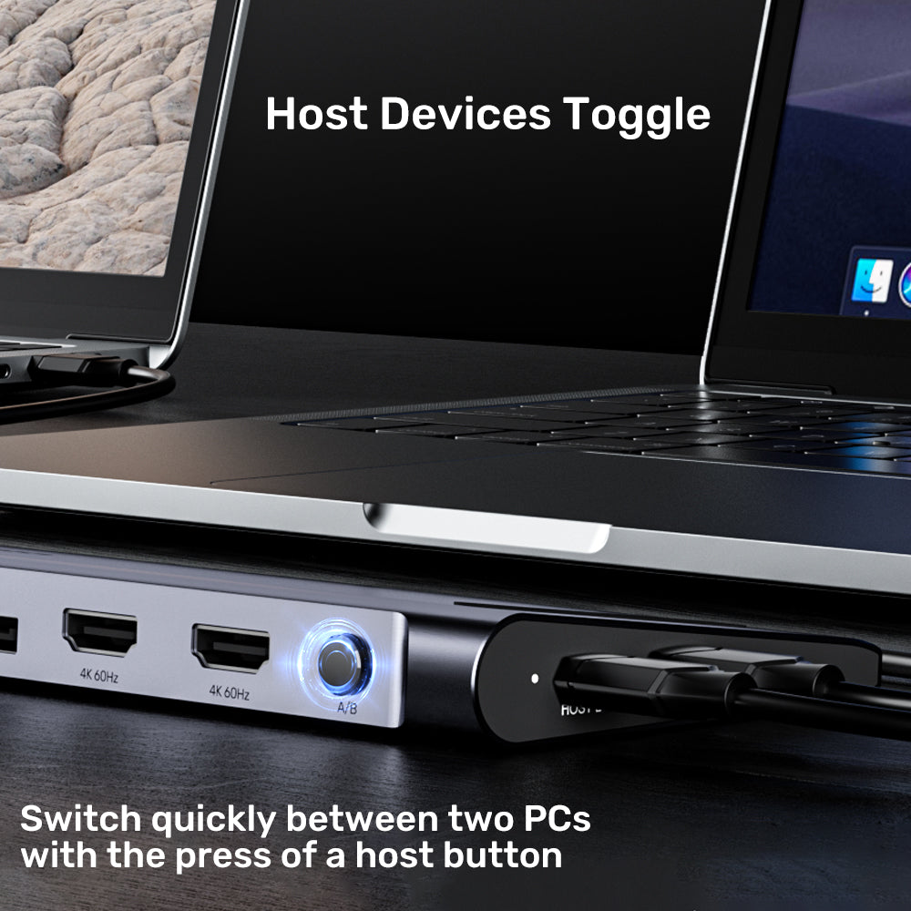 uHUB15+ USB-C Triple 4K KVM Docking Station