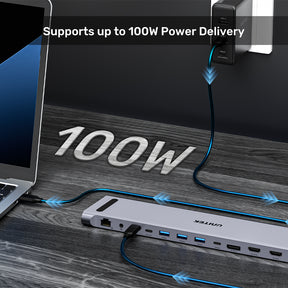 uHUB15+ USB-C Triple 4K KVM Docking Station