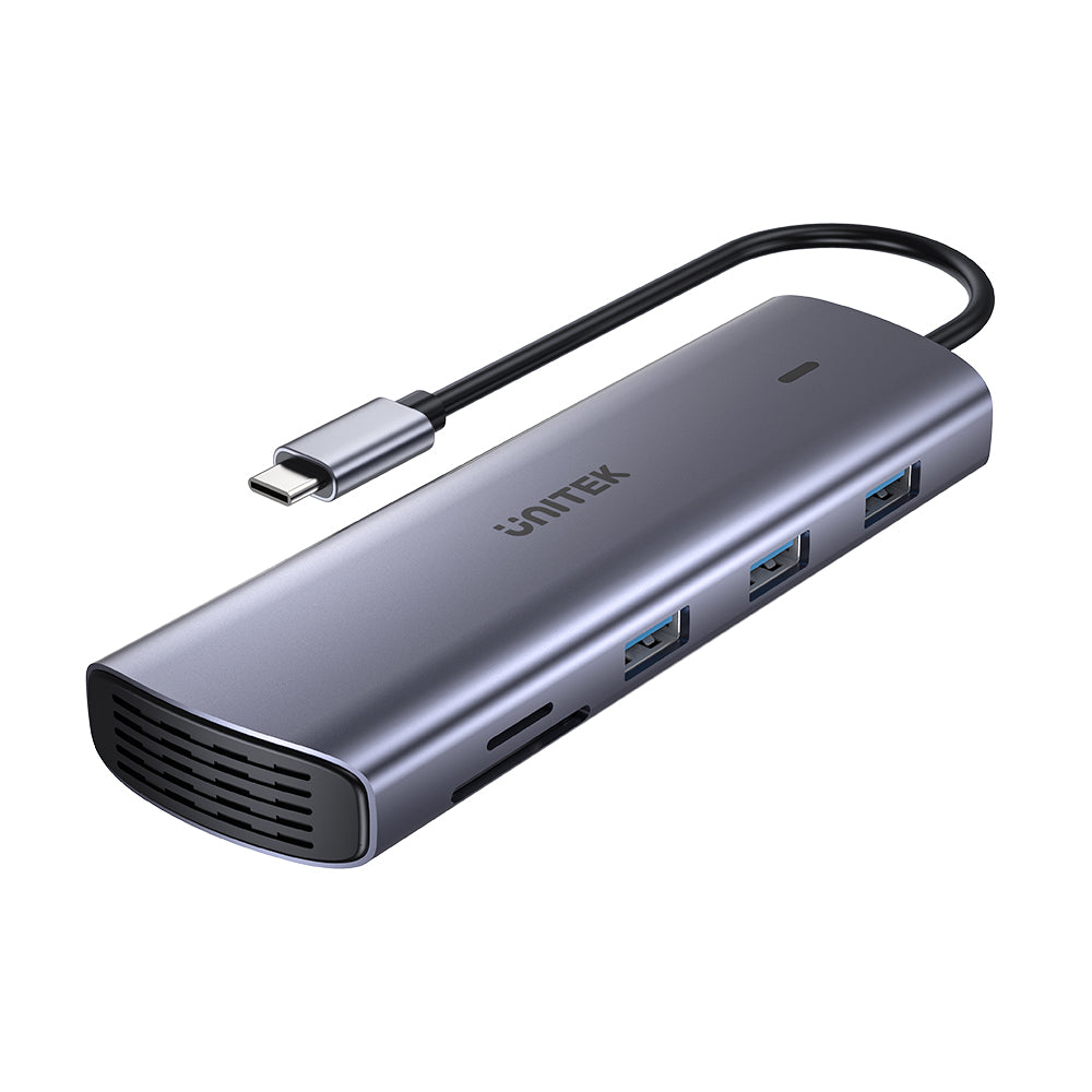 Çift Ekran, Çift Kart Okuyucu ve 100W PD'ye Sahip 9'u 1 Arada USB-C Hub