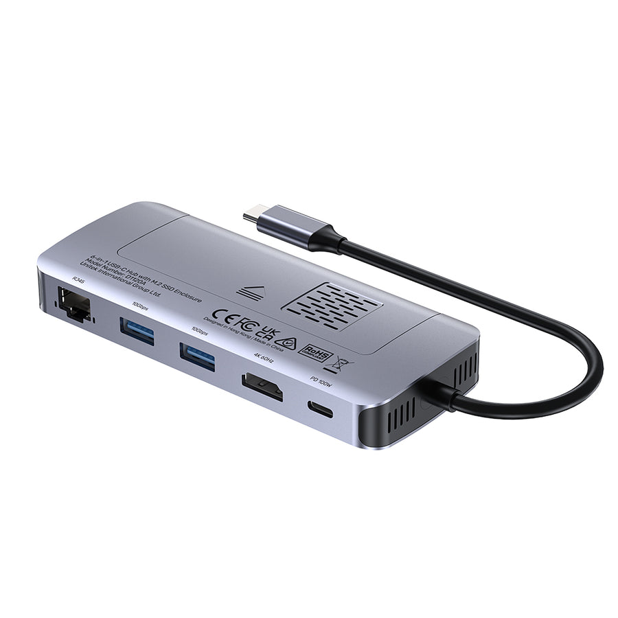 Hub M 6-in-1 USB-C Hub with M.2 SSD Enclosure