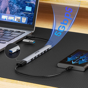 uHUB S7 7-in-1 5Gbps Hub with 7 USB-A Ports