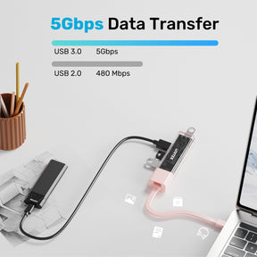 Bi-Directional Hub with Detachable Cable
