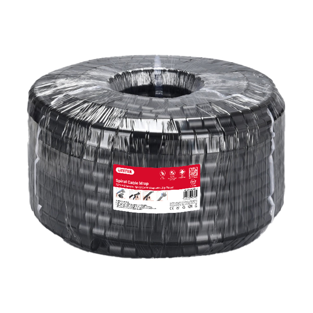 Spiral Cable Wrap (22mm Diameter Spiral Cable Wrap with Clip Zippe ...