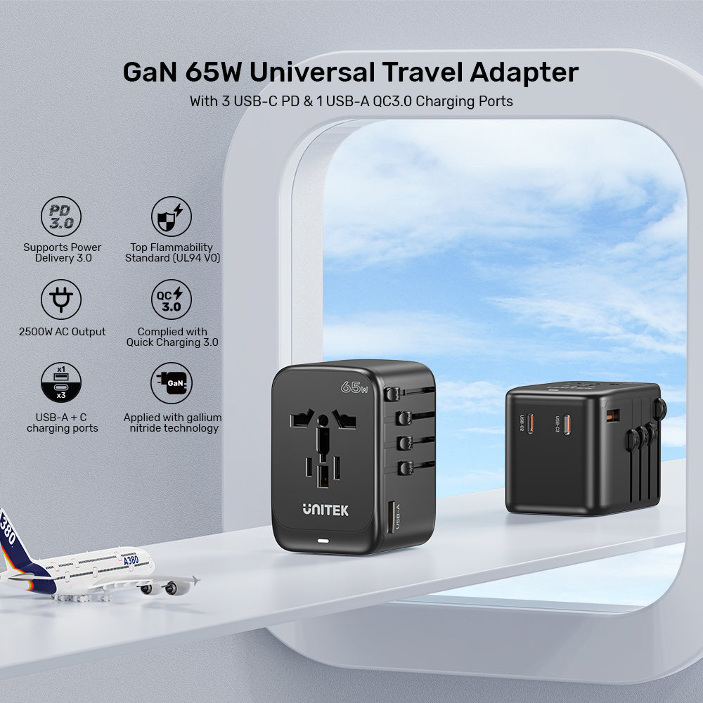 GaN 65W Universal Travel Adapter