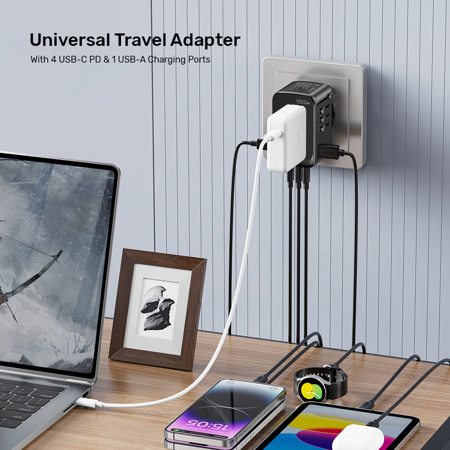 Universal Driver Adapter GaN 100W Universal Travel Adapter