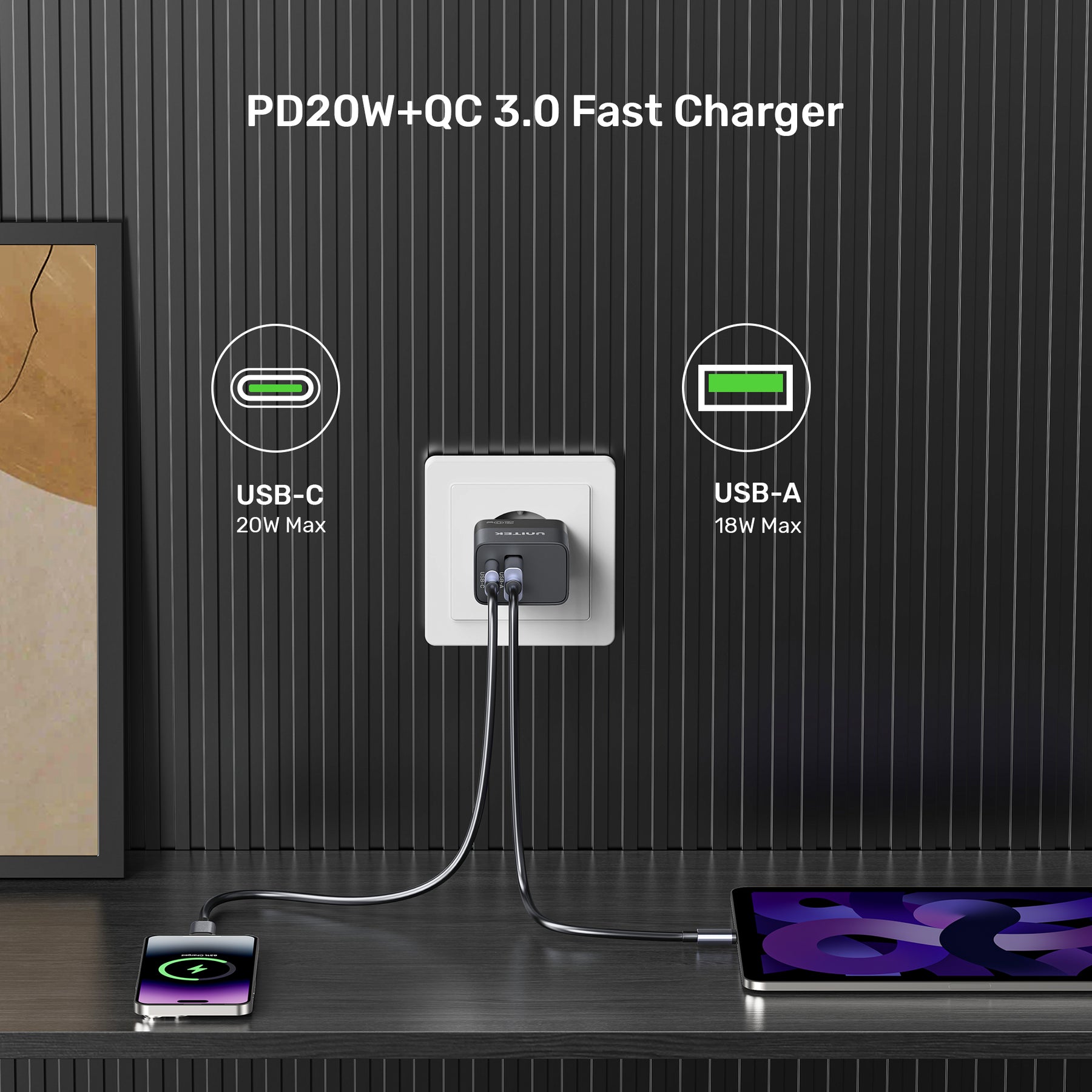20W Wall Charger-טעינה מהירה