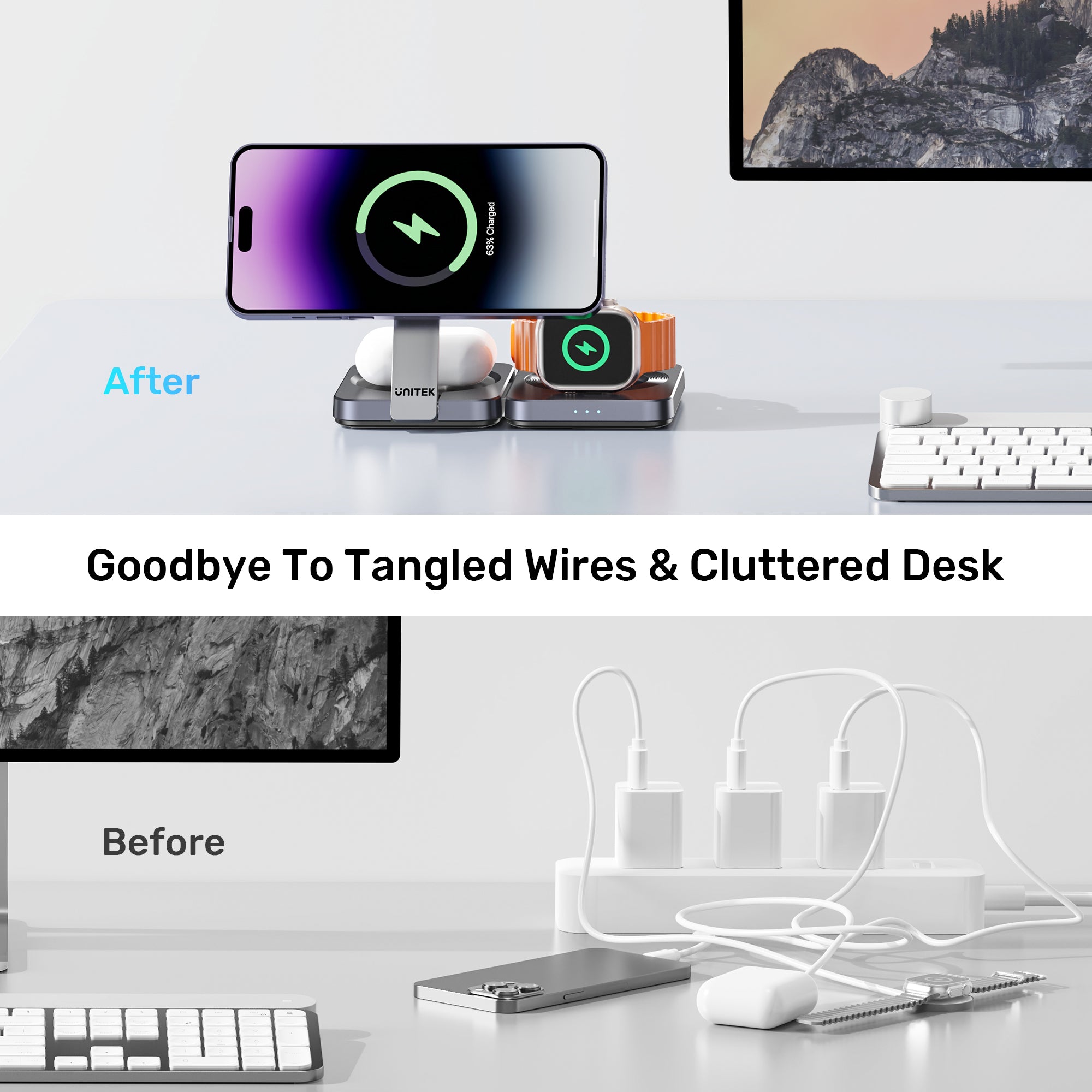 Qi2 Foldable 3-in-1 Charging Station