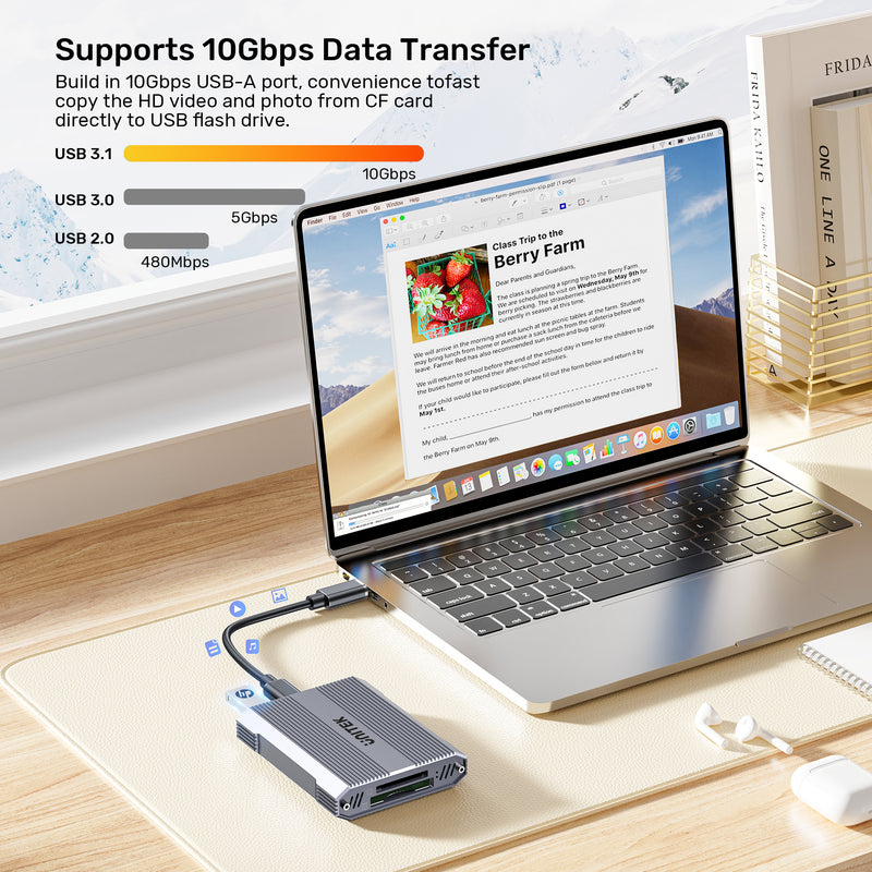 CF Express Type B Multi Card Reader with Hub