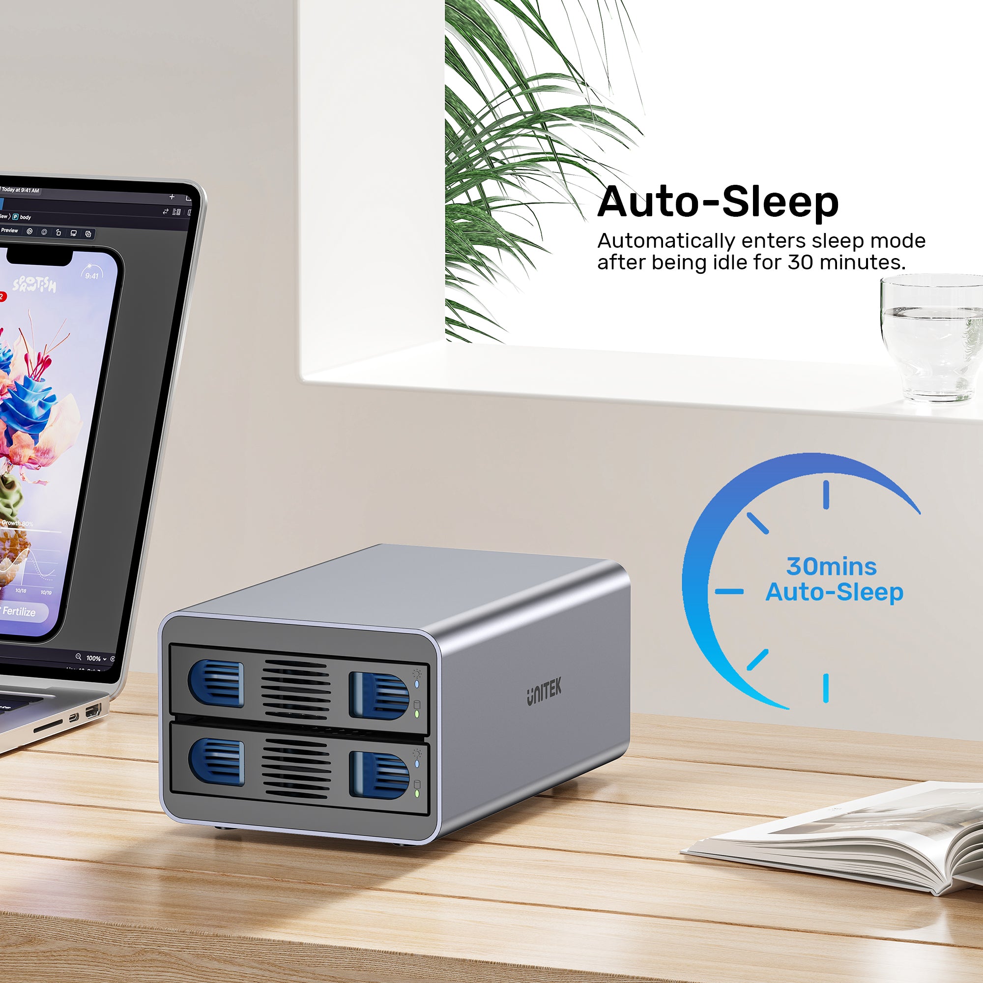 2 Bay External Hard Drive Enclosure
